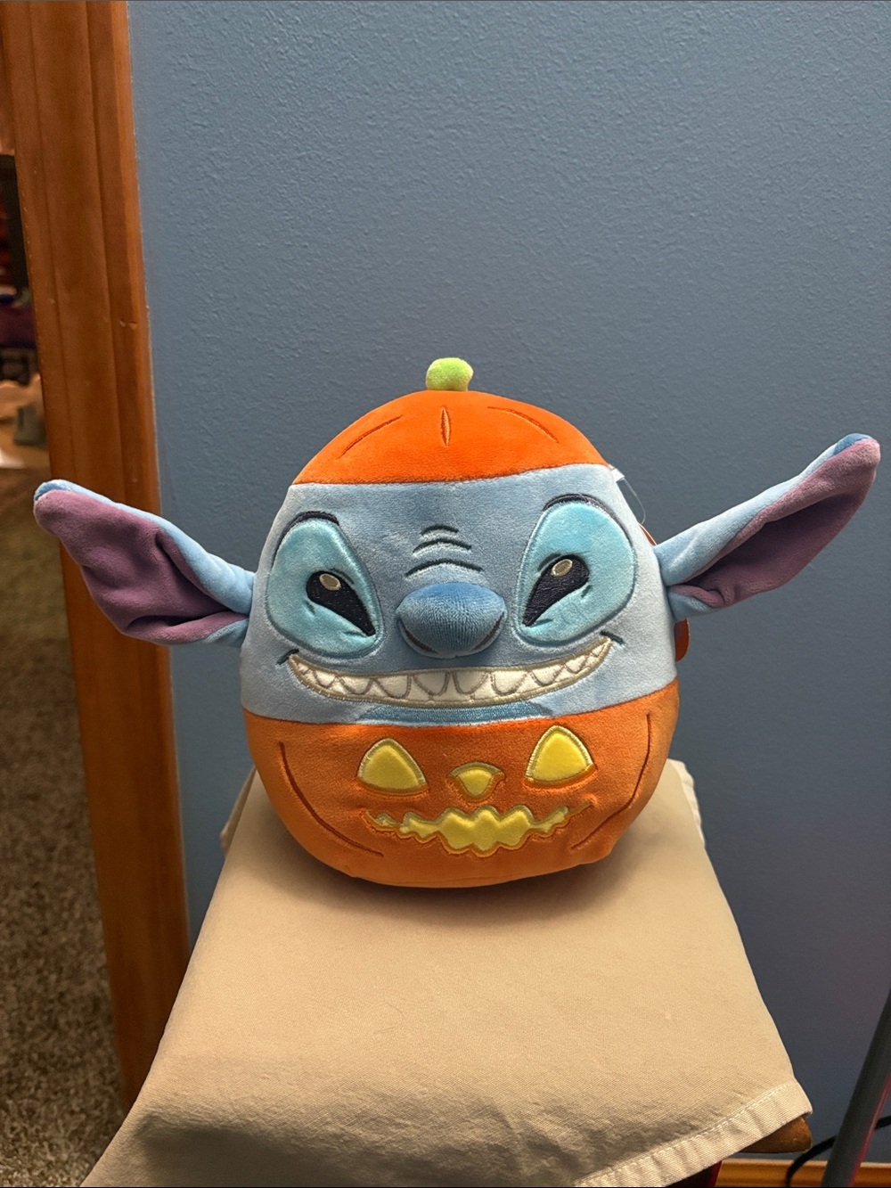 Stitch Pumpkin Plush - Blue & Orange Halloween Plush NWT